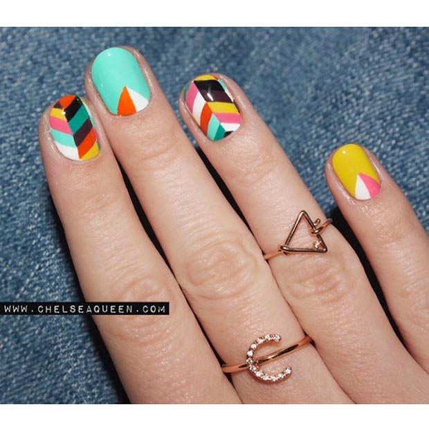 Colorful-Nail-Design-for-Short-Nails