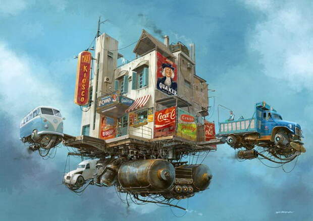 Летающие машины в иллюстрациях Alejandro Burdisio Летающие машины в иллюстрациях Alejandro Burdisio