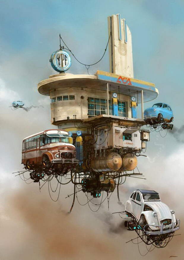 Летающие машины в иллюстрациях Alejandro Burdisio Летающие машины в иллюстрациях Alejandro Burdisio