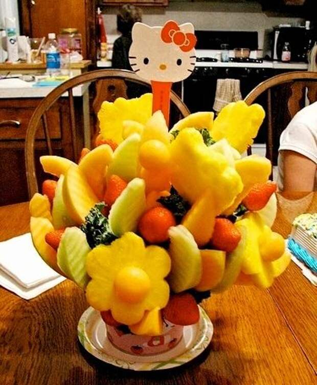 Шедевральные букеты из фруктов, ягод, овощей. Супер!