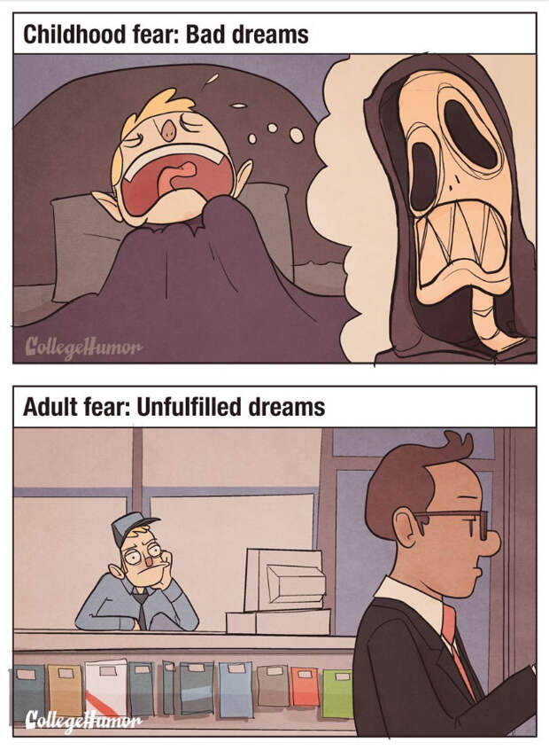 Childhood Fears Vs. Adult Fears