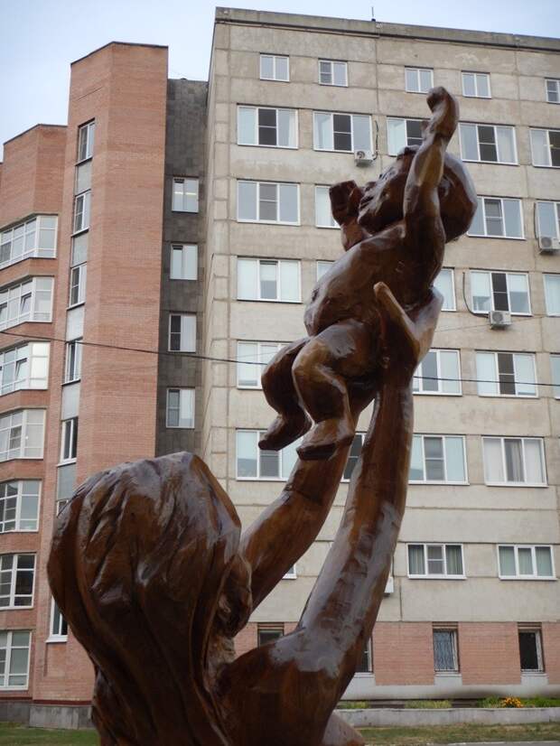 Спасибо, Мама! Александр Ивченко, бензопила, памятник маме, сделай сам, скульптура бензопилой