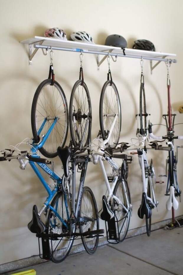 Классные идеи для хранения велосипеда Фабрика идей, велосипед, гениально, интересное, сделай сам, хранение