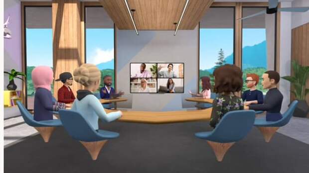 виртуальная конференция Horizon Workrooms, Facebook