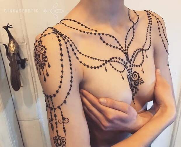 Татуировки хной: женственность и соблазн Маша Гинкас, интересно, искусство, необычно, татуировки, творчество, хна, художественно