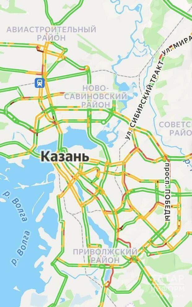 Чәршәмбе иртәсендә Казан урамнарында җиде баллы бөкеләр барлыкка килде