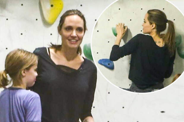 В духе Лары Крофт: Анджелина Джоли занялась скалолазанием вместе со своими детьми