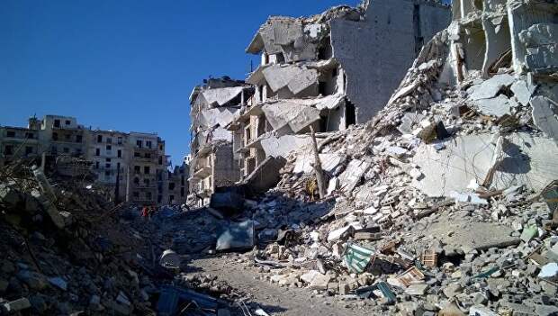 Разрушенные дома в Сирии. Архивное фото