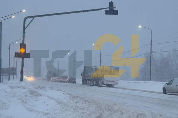 Калужское шоссе в Туле встало в пробке утром 19 февраля