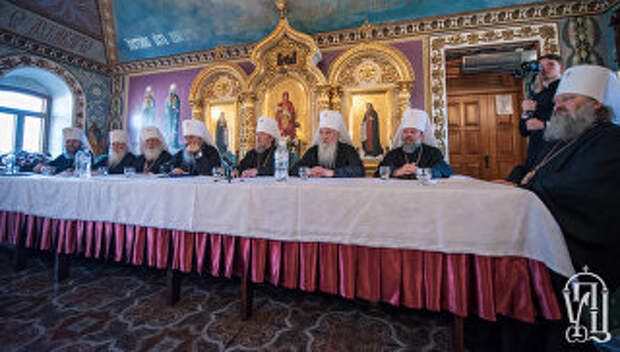 Заседание Священного Синода Украинской православной церкви в Киеве, Украина. 13 ноября 2018