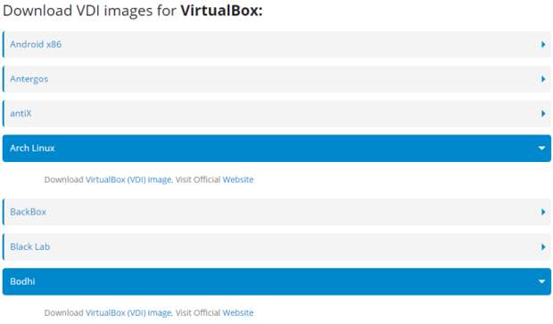 Download VDI from OS boxes