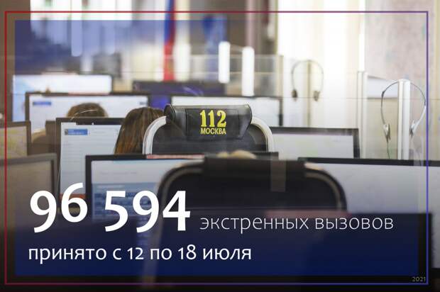 Почти 100 тысяч вызовов за неделю принято и обработано Службой 112 Москвы