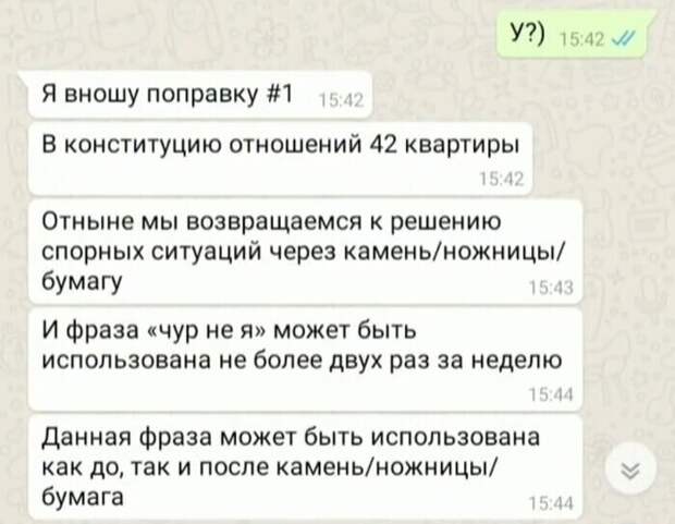 Поправки в конституцию квартиры №42 Поправки в конституцию квартиры №42