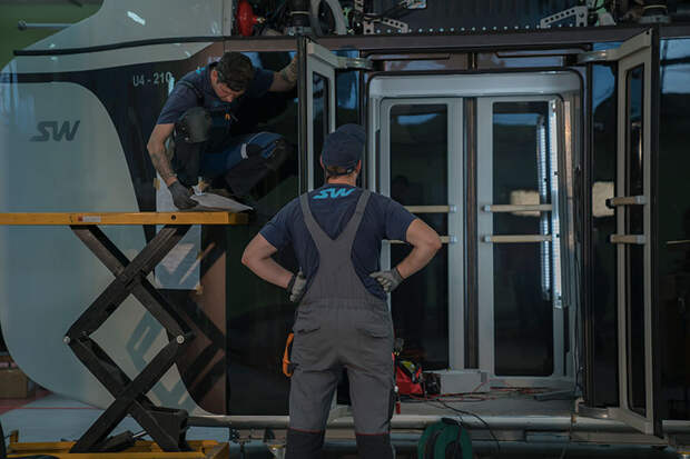 Фото юнибуса перед отправкой на приёмочные испытания