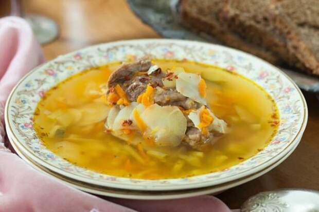 Постный рассольник с рисом