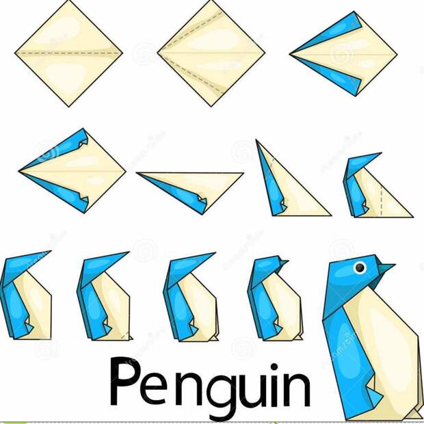 Пингвинчика сделать очень просто. елка, игрушки, новый год, оригами, украшения