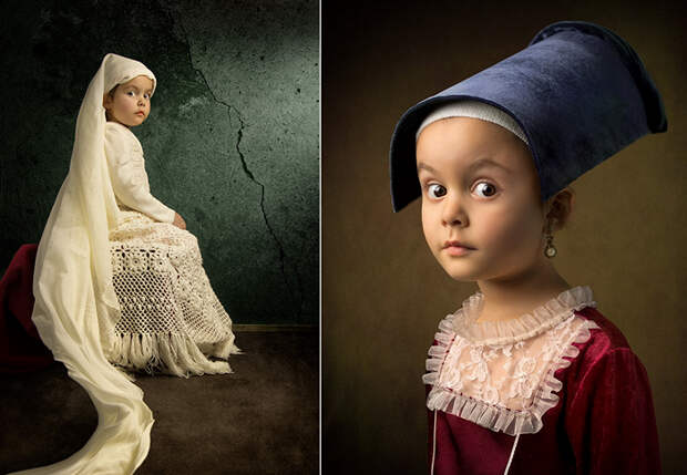 Снимки дочери в стиле картин XVII-XVIII веков. Проект фотографа Билла Гекаса (Bill Gekas)