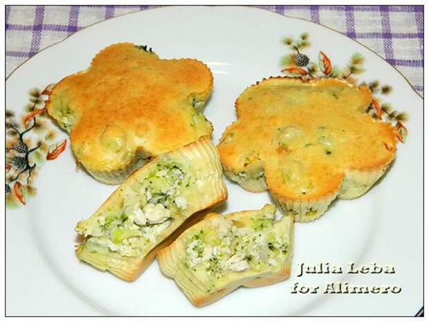 Маффины с курицей и брокколи Маффины с курицей и брокколи