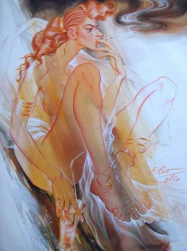 Воздушный женский образ в картинах (18 работ)