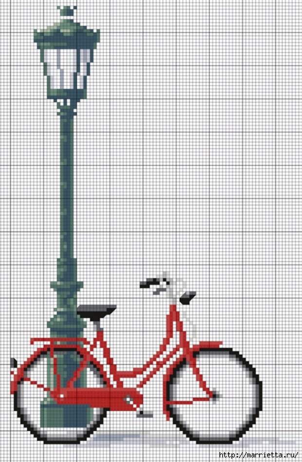 Вышиваем велосипед. Идеи со схемами (45) (458x700, 279Kb)