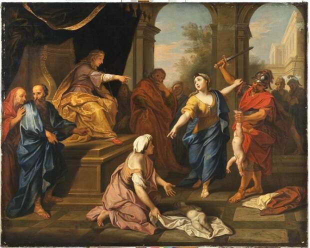 Суд Соломона. (1710). Автор: Луи Булонь младший. Суд Соломона. (1710). Автор: Луи Булонь младший.