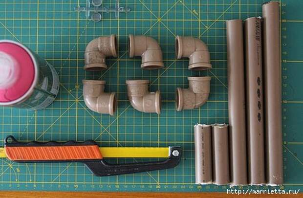 Подставка для ноутбука из полипропиленовых труб (2) (500x327, 111Kb)