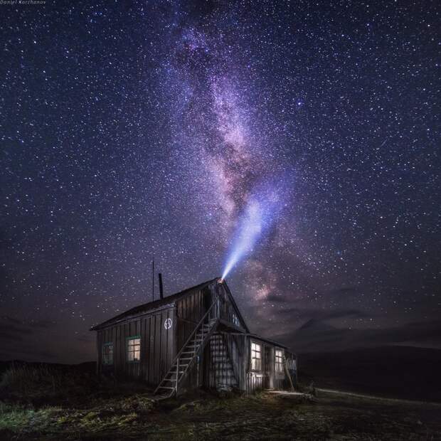 9. Звездное небо над Камчаткой. Фото: Даниил Коржонов пейзажи, россия, фотохудожники
