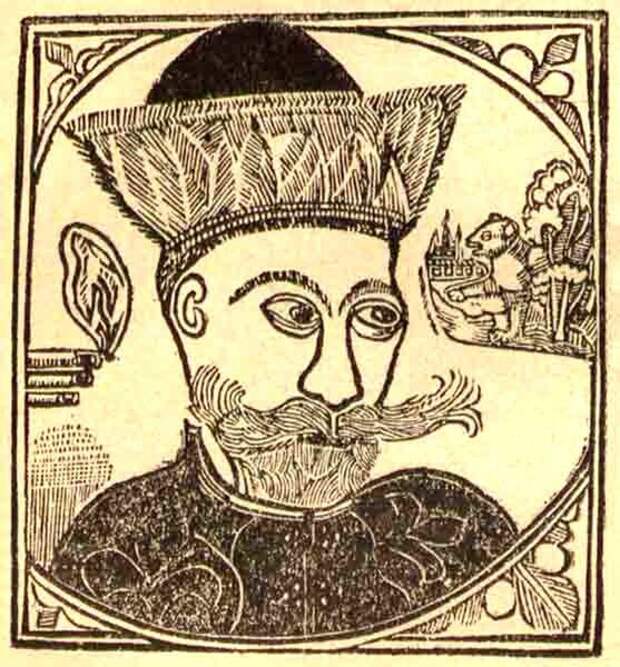 Василий Иванович Шуйский — русский царь. Гравюра на дереве, 1610 г.