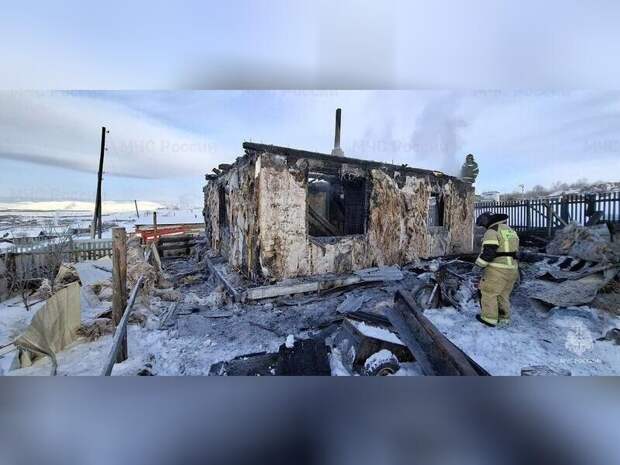 В Забайкалье мужчина сгорел при пожаре в частном доме