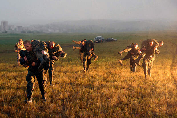 Совместные учения грузинских военных и НАТО на базе Вазиани, 2009 год. Фото: Нина Шламова / AP