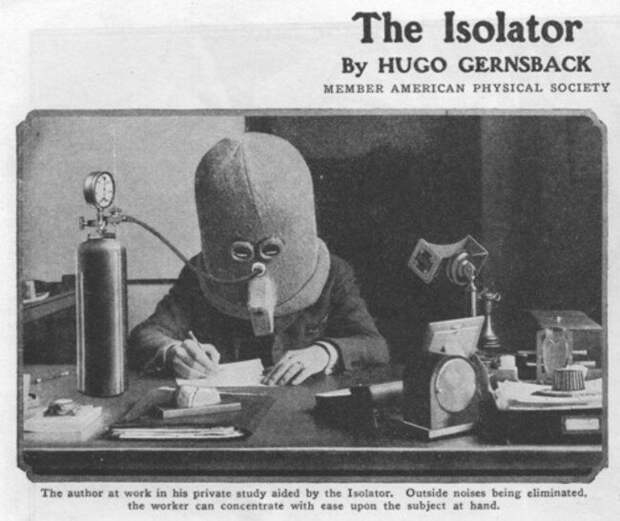Этот странный шлем якобы помогал сосредоточиться, блокировал слух, предоставлял кислород и ограничивал видимость крошечной щелью (1925) история, ретро, фото, это интересно