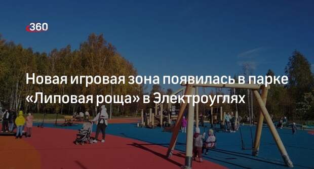 Новая игровая зона появилась в парке «Липовая роща» в Электроуглях