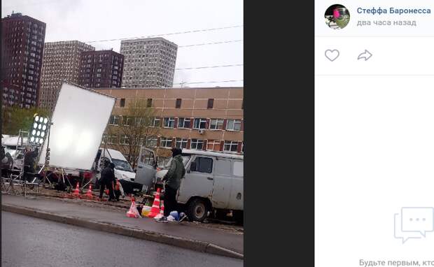 На Донецкой улице киношники снимали очередной сериал