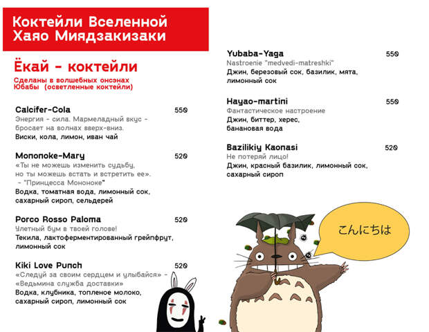 Коктейли вселенных Хаяо Миядзаки в RA’MEN !