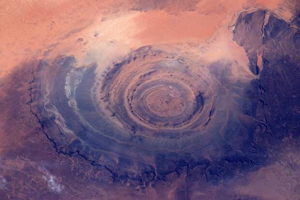 7. Ришат или Глаз Сахары в Мавритании земля, космонавт, космос