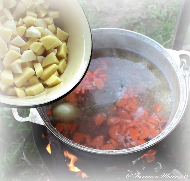 УХА из водки с головёшкой Еда, Уха, Уха на костре, Рыба, Тройная уха, Длиннопост