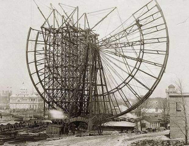Строительство первого чёртова колеса. Чикаго. США. 1893 г. история, события, фото