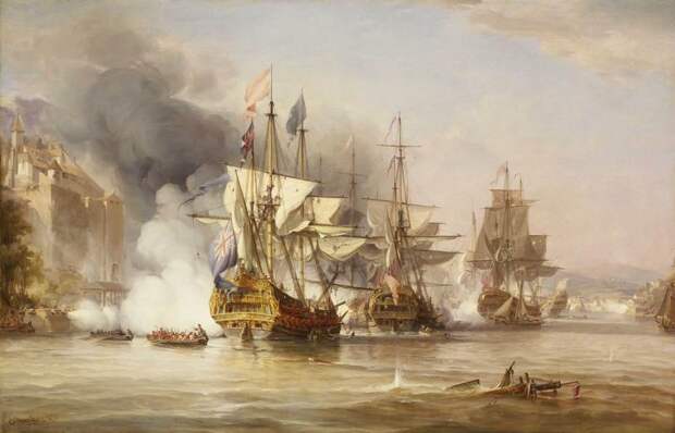 Английский флот обстреливает испанские укрепления - Страсти по Картахене | Военно-исторический портал Warspot.ru