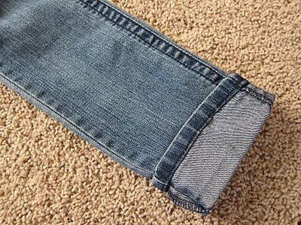 Подшиваем джинсы с сохранением фабричного шва 2