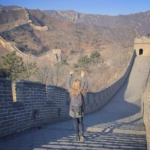День 12: Великая Китайская стена девушка, мир, путешествие, рак