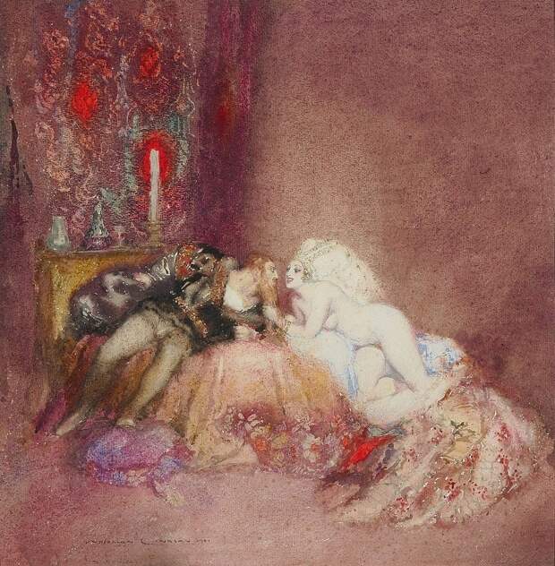 1921_Орлеан и Изабелла (Orleans and Isabella)_40.8 х 40_бумага, акварель_Частное собрание.jpg 1921_Орлеан и Изабелла (Orleans and Isabella)_40.8 х 40_бумага, акварель_Частное собрание.jpg