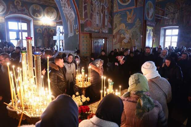 Прощание со старцем Илием в Калужской области