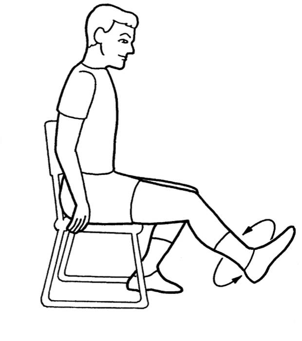 Сядь 1. Упражнения для ног сидя на стуле. Упражнение для коленного сустава сидя. Круговые движения стопами сидя. Упражнения для голеностопа.