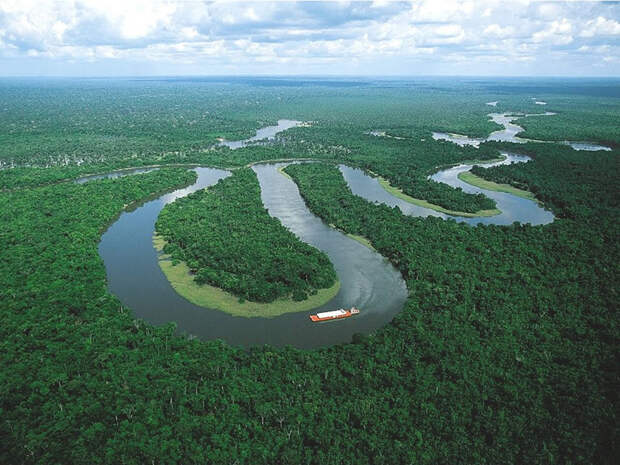 6. Амазонка – 91 метр – протекает по территории Южной Америки и имеет самый крупный речной бассейн в мире: 7 050 000 кв.км.! Любознательность, наш мир, реки, факты