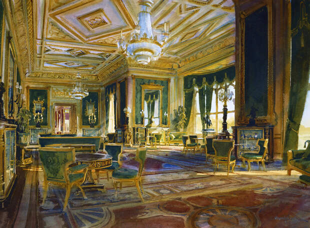Windsor Castle: the Green Drawing Room, after restoration
