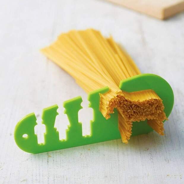 Чтобы точно отмерить количество спагетти. изобретения, прикол, юмор