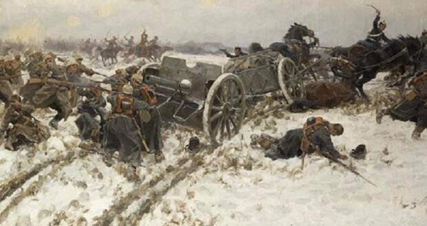 «Боевое столкновение». (1915). Автор: Иван Владимиров. Революция 1917-го без прикрас: Разоблачающие хроникальные картины, которые 100 лет не показывали миру