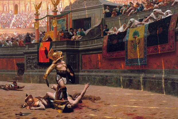 Жан-Леон Жером, «Pollice Verso» (с лат. — «Большие пальцы вниз»), 1872 год 