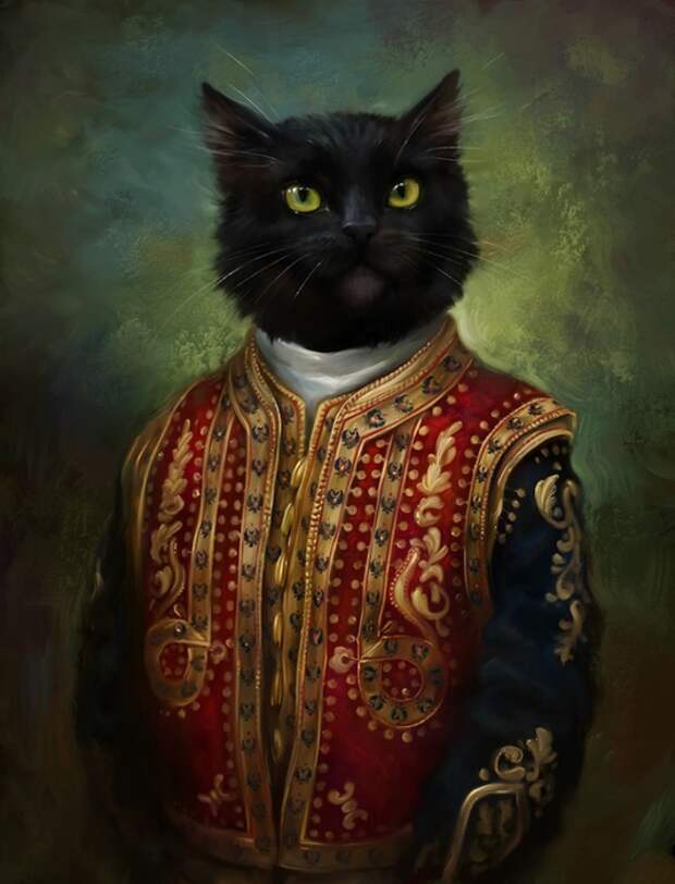 портреты кошек Эльдар Закиров (534x700, 223Kb)