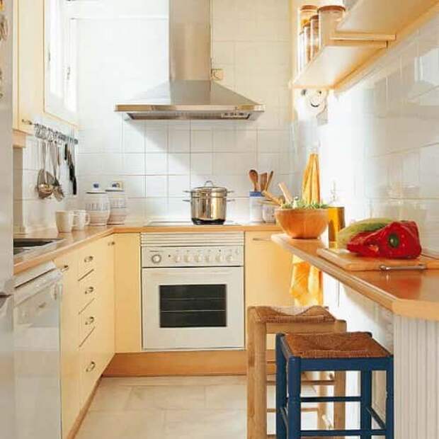Кухонный стол для маленькой кухни - альтернативное решение (фото)